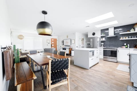 Mid-century modern kitchen with everything you need to feel right at home.