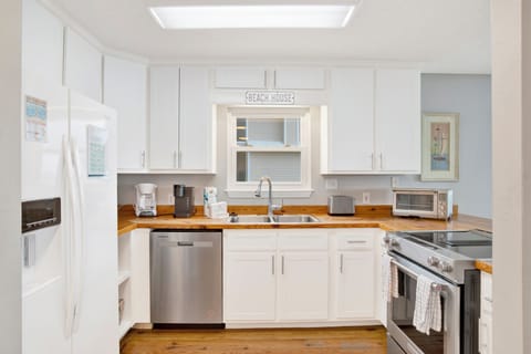 The kitchen is fully equipped