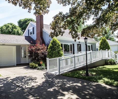 Plenty of parking and wheel chair accessible but the home is not ADA certified.