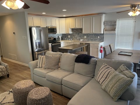 Living Area and Kitchen.  