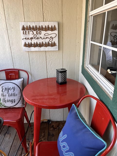 Front porch bistro seating for 2