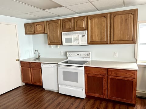 Lower level kitchen.