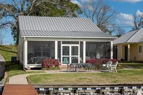 Screened porch for shady mornings enjoying coffee