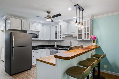 Kitchen with bar stools