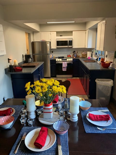 Kitchen view from dining room/ covered porch