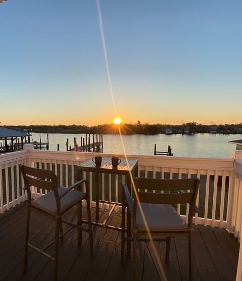 Drinking coffee on the patio as the sun rises!