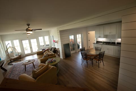 View of downstairs living/kitchen area
