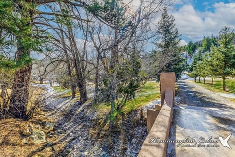 Seasonal creek runs in front of home