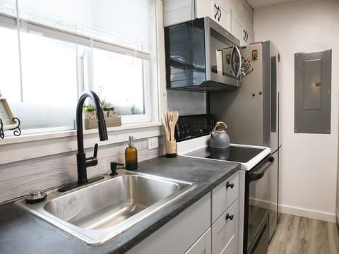 Kitchen - A photo showing the kitchen upstairs.