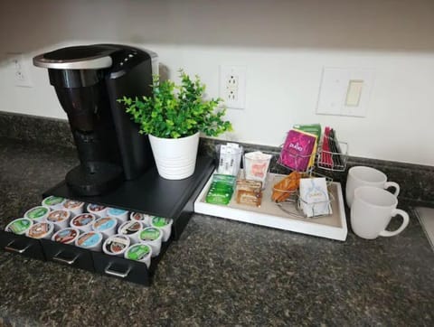 Complimentary coffee and tea.