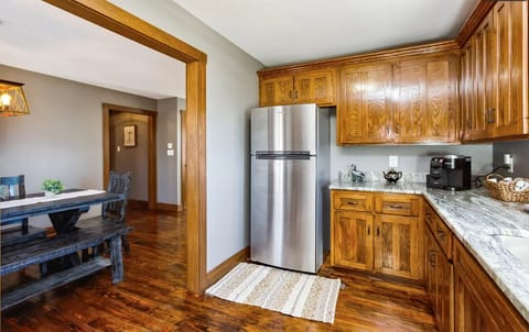Full stocked kitchen and large dining table