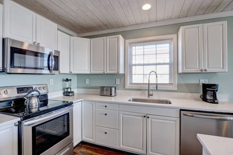 Kitchen with new stainless steel appliances (North unit)