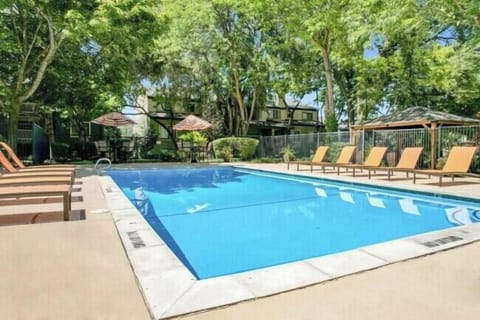 Come relax under a shaded tree canopy while enjoying this amazing pool.  Open annually from Memorial Day through Labor Day (late May through early September).