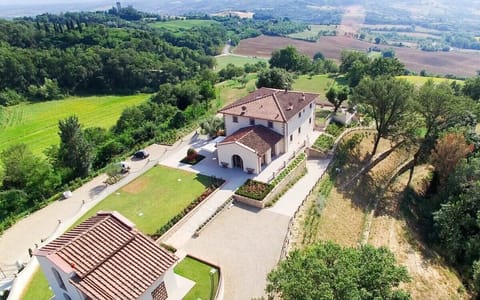 Aerial view of the villa