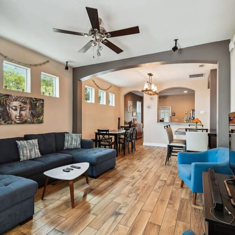 Enjoy the open concept living and dining room.