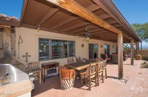 Back patio with grill 