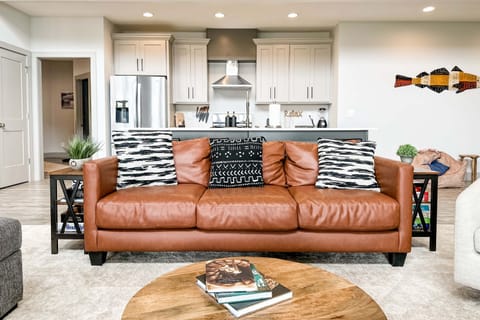 Comfortable couch with a view.