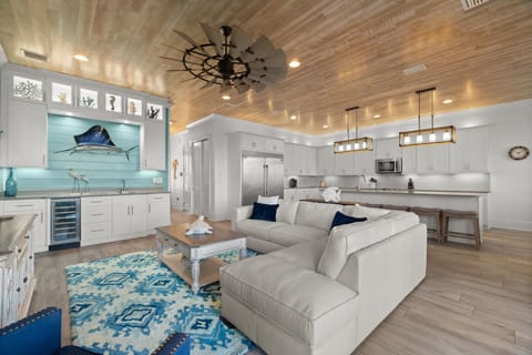 First Floor Living Room - Kitchen - Wet Bar