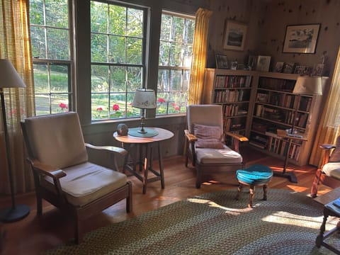 View from living room to field