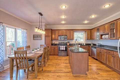 Fully appointed kitchen.
