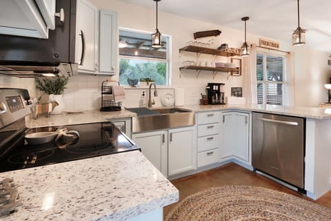 Fully remodeled and stocked kitchen awaits your culinary talent!