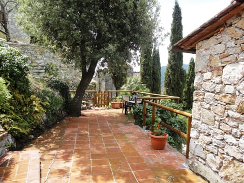 The front terrace from the front door