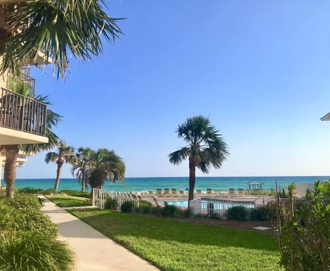 View from the 112 Patio - This is your view from the 112 patio! You are just steps to the pool and beach!