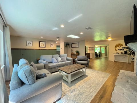 Living room with Roku TV