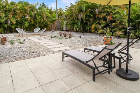 garden views with an oversized patio