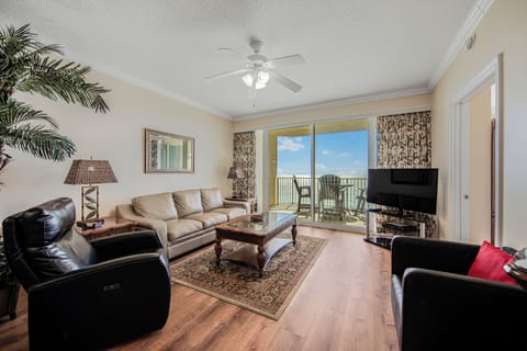 Gulf front living room.