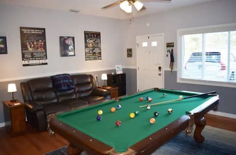 Game room with pool table