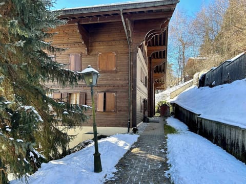 the stunning snow covered chalet