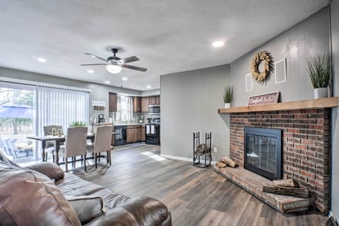 Living Room | Wood-Burning Fireplace