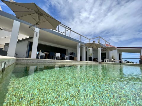 View from the pool. Villa DASHA rented by ALLYRE in Saint Barthelemy. The living room, the terrace and the solarium await you for your vacations!