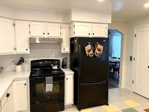 Flooring is new vintage inspired marmoleum! Fun! 