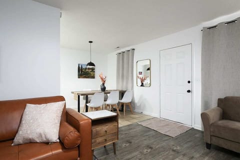 Living room is very accessible from the dining area.