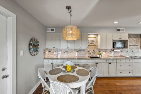 Breakfast table for extra seating