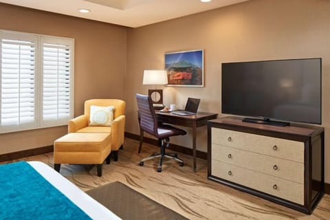 Unit with flat screen TV.