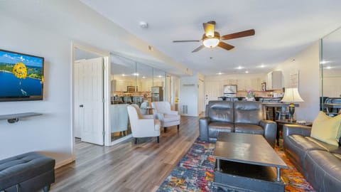 Get cozy and enjoy a movie on the 55" smart TV with spectrum cable included.