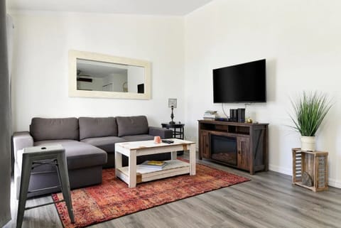 Cozy living room with Smart TV.