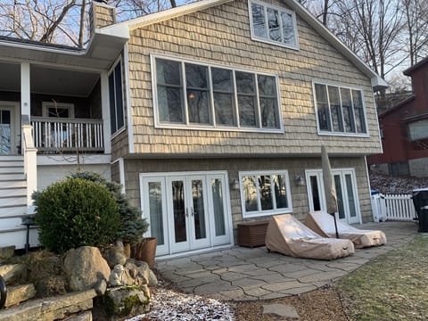 Front Stone Terrace and and Lawn w/garden
