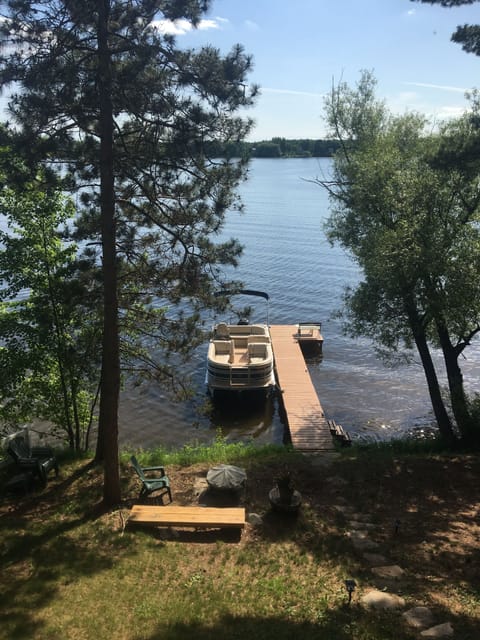 View of lake from wrap around deck