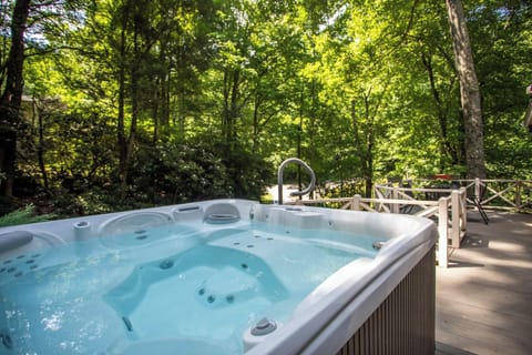 Spacious Deck with a Hot Tub