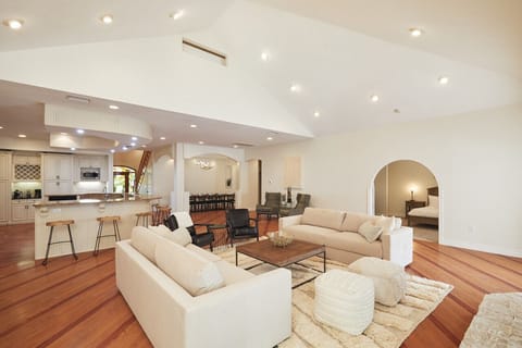 The large open floor plan allows for families and groups to all gather together