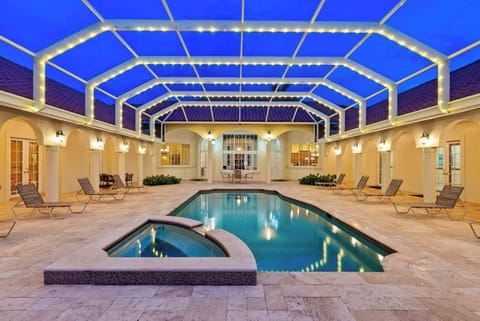 Pool Area with Beautiful Lights