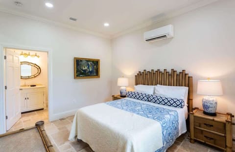 Master Bedroom with queen bed, walk-in closet and full bathroom