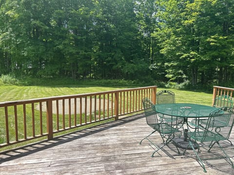 Deck off dining room west faces