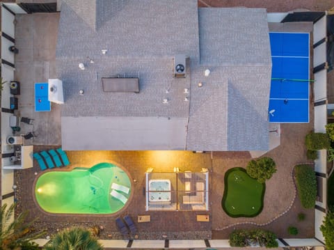 A fully loaded backyard with every amenity you could imagine.
