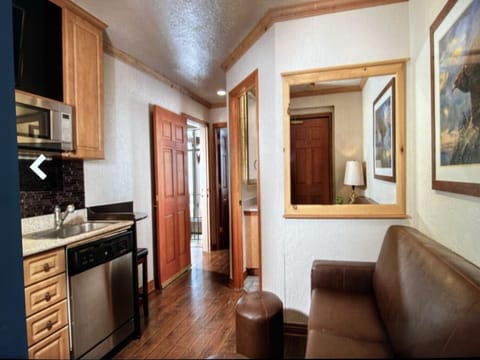 Three fully furnished kitchenettes, micro/dishwashers and mini-fridges.