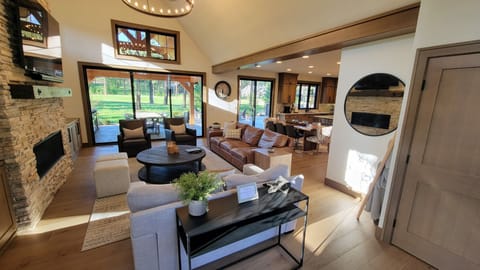 Great room with fireplace